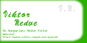 viktor medve business card